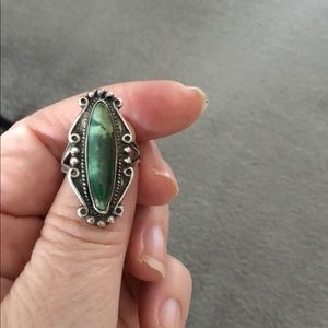 GREEN MALACHITE RING SIZE 8